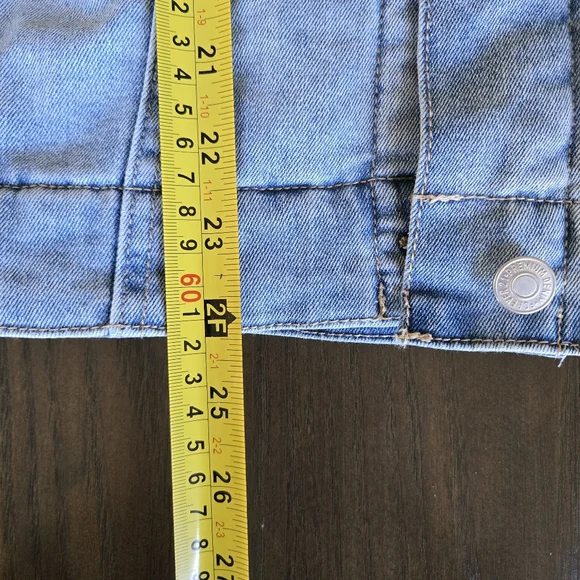 Forever 21 Women's Size S Oversized Ombre Premium Denim Sherpa Lined Jacket Warm - Picture 15 of 15